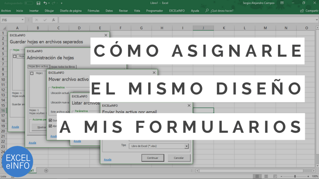 Personalizar a nuestro gusto el diseño de los formularios creados en Excel VBA